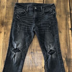 American Eagle Outfitters Black Jeans with Branded Waist Tag